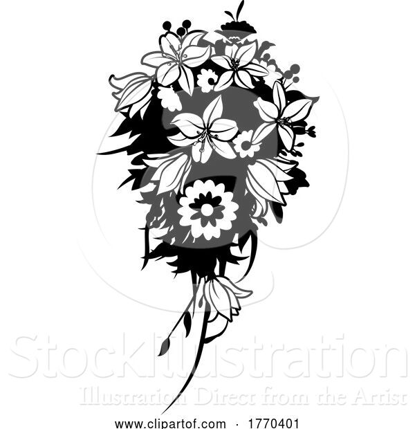 Vector Illustration of Wedding Bouquet