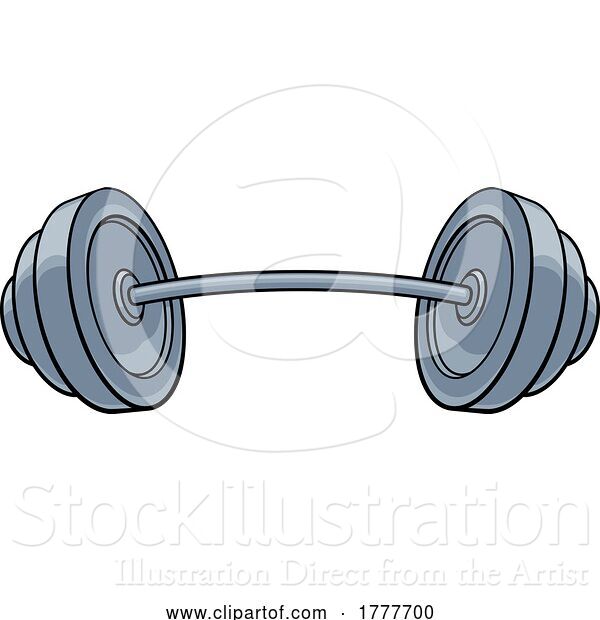 Vector Illustration of Weights Barbell Illustration