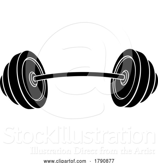 Vector Illustration of Weights Barbell Illustration