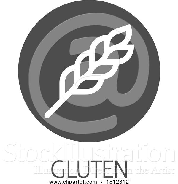 Vector Illustration of Wheat Plant Gluten Food Icon Concept