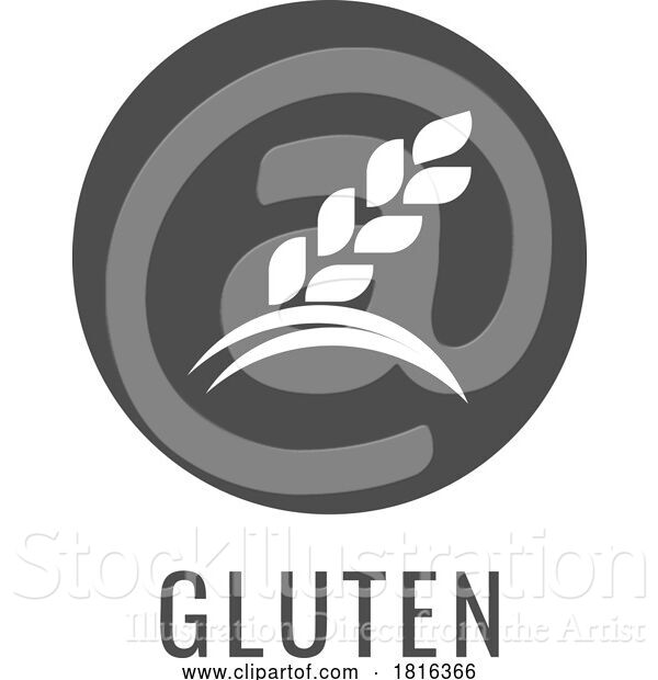 Vector Illustration of Wheat Plant Gluten Food Icon Concept