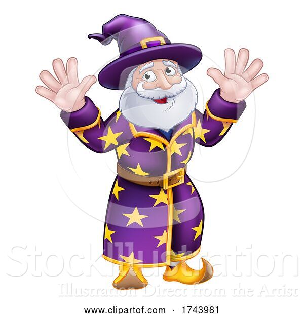 Vector Illustration of Wizard Character