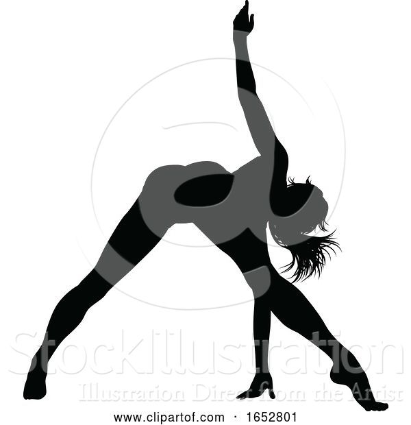 Vector Illustration of Women Dancer Silhouette
