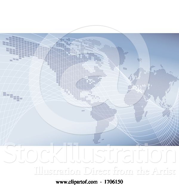 Vector Illustration of World Map Background Concept