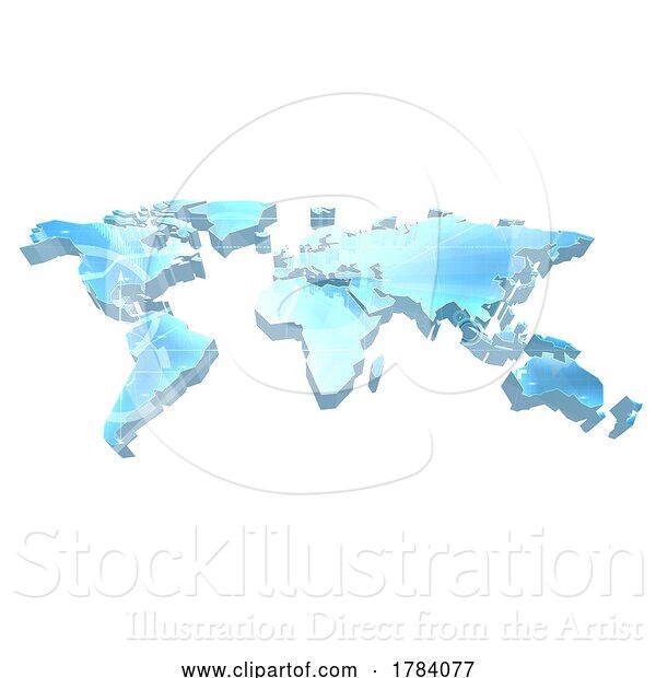 Vector Illustration of World Map Background Globe Global Trade Concept