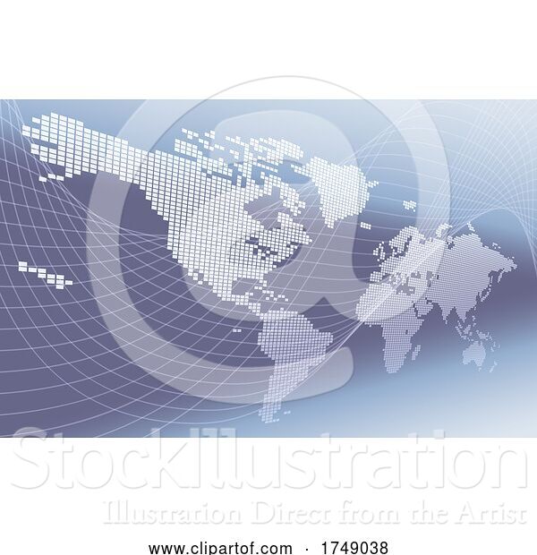 Vector Illustration of World Map Concept Background