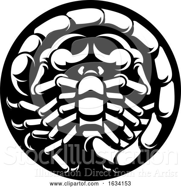 Vector Illustration of Zodiac Signs Scorpio Scorpion