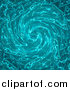 Illustration of a Blue Swirling Background by AtStockIllustration