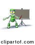 Illustration of a Board and Green Robot by AtStockIllustration