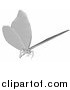 Illustration of a Chrome 3D Butterfly in Flight by AtStockIllustration