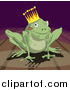 Illustration of a Frog Prince Wearing a Crown by AtStockIllustration