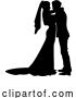 Illustration of Bride and Groom Couple Wedding Dress Silhouettes by AtStockIllustration