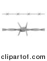 Vector Illustration of 3d Barbed Wire Fencing Design Elements by AtStockIllustration