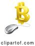 Vector Illustration of 3d Bitcoin Symbol Connected to a Computer Mouse by AtStockIllustration