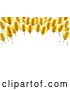 Vector Illustration of 3d Border of Gold Party Balloons by AtStockIllustration