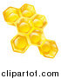 Vector Illustration of 3d Golden Honeycombs by AtStockIllustration