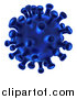 Vector Illustration of a 3d Blue Virus or Germ Cell by AtStockIllustration