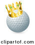 Vector Illustration of a 3d Crowned Golf Ball by AtStockIllustration