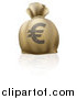 Vector Illustration of a 3d Euro Bank Money Sack by AtStockIllustration