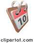 Vector Illustration of a 3d Flip Desk Calendar on Day 10 by AtStockIllustration