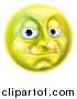 Vector Illustration of a 3d Forum Troll Yellow Smiley Emoji Emoticon Face by AtStockIllustration