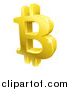 Vector Illustration of a 3d Gold Bitcoin Currency Symbol by AtStockIllustration