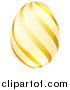 Vector Illustration of a 3d Golden Easter Egg with Stripes by AtStockIllustration