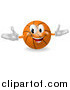 Vector Illustration of a 3d Happy Basketball Mascot by AtStockIllustration