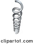 Vector Illustration of a 3d Silver Coil Spring by AtStockIllustration