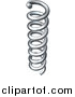 Vector Illustration of a 3d Silver Coil Spring by AtStockIllustration