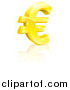 Vector Illustration of a 3d Sparkling Gold Euro Currency Symbol by AtStockIllustration