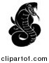 Vector Illustration of a Black and White Chinese Zodiac Snake by AtStockIllustration