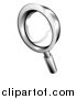 Vector Illustration of a Black and White Retro Magnifying Glass by AtStockIllustration