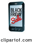 Vector Illustration of a Black Friday Sale Advertisement on a Smart Phone Screen by AtStockIllustration