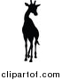 Vector Illustration of a Black Silhouetted Giraffe by AtStockIllustration