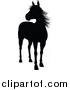 Vector Illustration of a Black Silhouetted Horse by AtStockIllustration