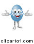Vector Illustration of a Blue Easter Egg Mascot by AtStockIllustration