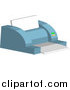 Vector Illustration of a Blue Printer by AtStockIllustration