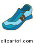 Vector Illustration of a Blue Slip on Tennis Shoes by AtStockIllustration