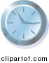 Vector Illustration of a Blue Wall Clock by AtStockIllustration