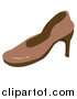 Vector Illustration of a Brown High Heel Shoe by AtStockIllustration