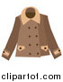 Vector Illustration of a Brown Ladies Coat by AtStockIllustration