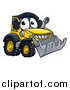 Vector Illustration of a Bulldozer Digger Mascot Character by AtStockIllustration