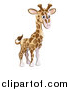 Vector Illustration of a Cartoon Cute African Safari Giraffe by AtStockIllustration
