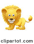 Vector Illustration of a Cartoon Cute African Safari Male Lion by AtStockIllustration