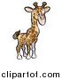 Vector Illustration of a Cartoon Giraffe by AtStockIllustration