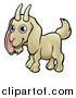 Vector Illustration of a Cartoon Happy Goat by AtStockIllustration