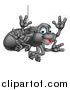 Vector Illustration of a Cartoon Happy Spider Waving by AtStockIllustration