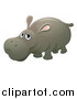 Vector Illustration of a Cartoon Hippopotamus by AtStockIllustration