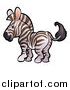 Vector Illustration of a Cartoon Zebra by AtStockIllustration